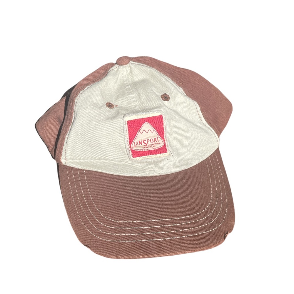 Brown & White Jansport Hat